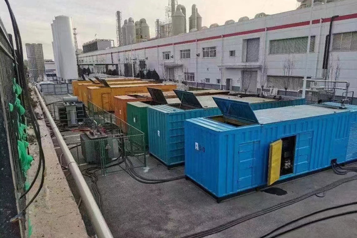 华蓥发电机租赁施工现场